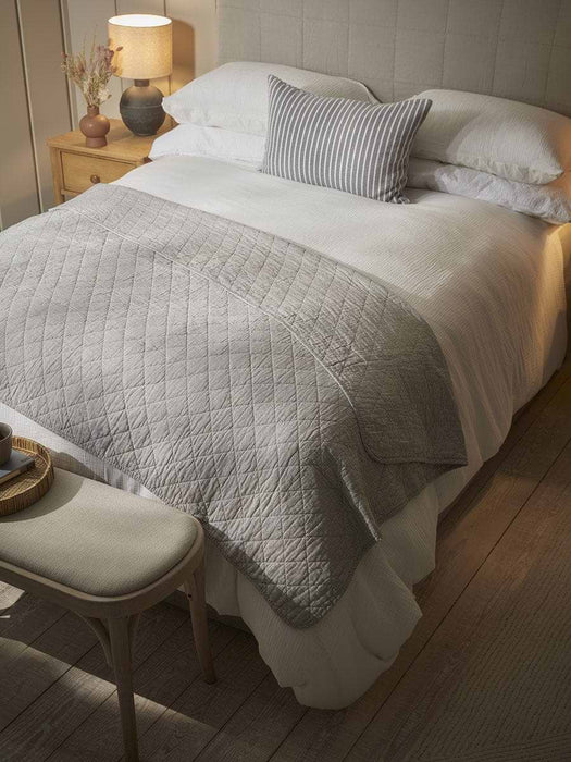 Cotton Black & White Quilted Throw