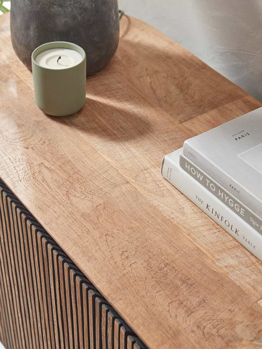 Slatted Wooden Sideboard
