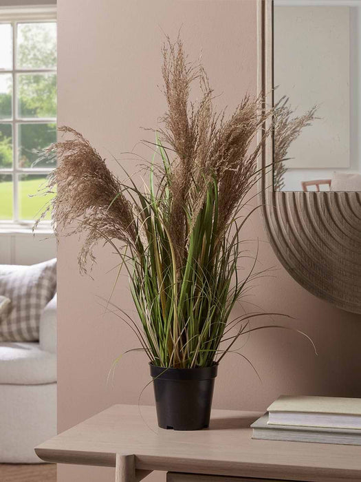Faux Potted Pampas Grass - Small
