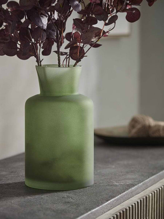 Frosted Green Vase