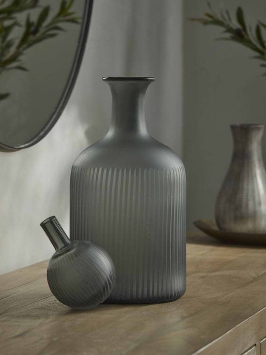 Frosted Smoke Display Bottle - Small