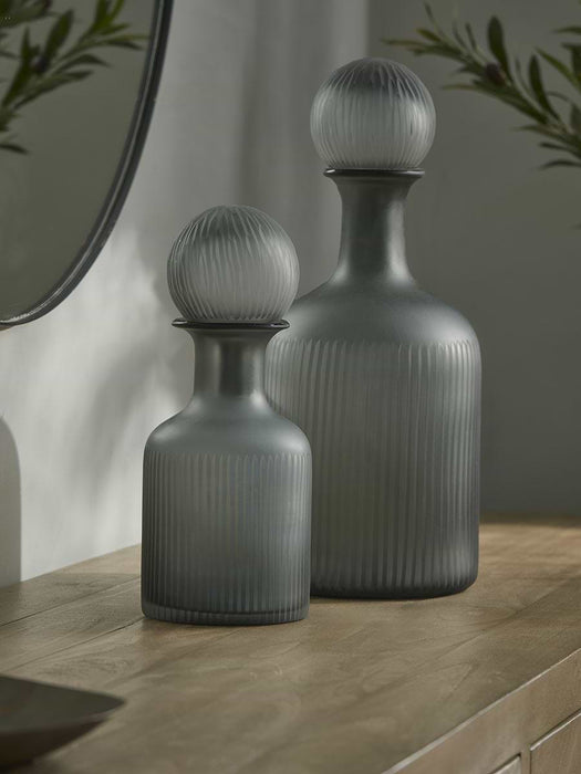 Frosted Smoke Display Bottle - Large