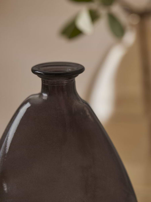 Three Glass Bud Vases - Brown Mix