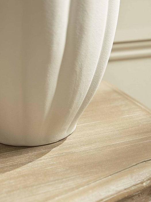 Fluted Stoneware Vase