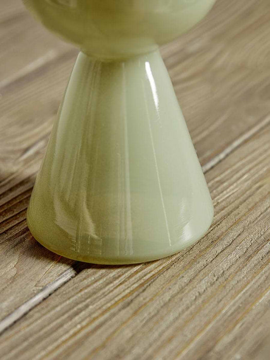 Sage Glass Candle Holder - Small