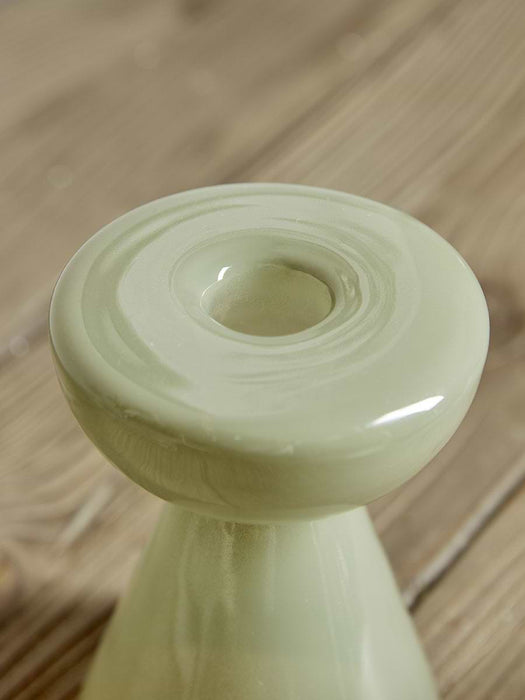Sage Glass Candle Holder - Small