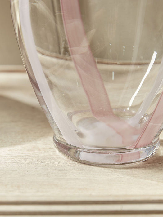 Painterly Stripe Petal Vase - Blush