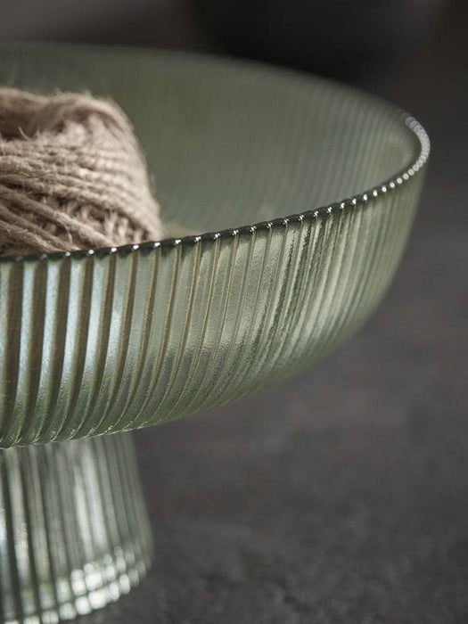 Fluted Glass Serving Bowl - Small