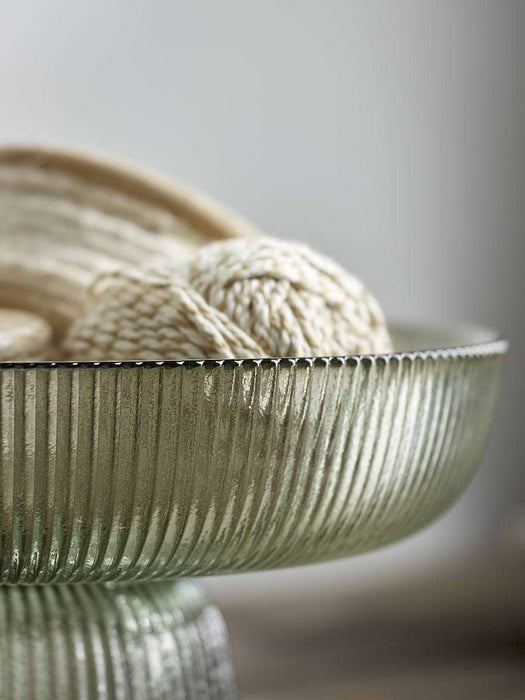 Fluted Glass Serving Bowl - Small