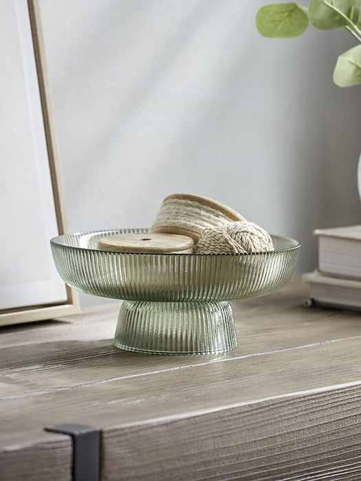 Fluted Glass Serving Bowl - Small