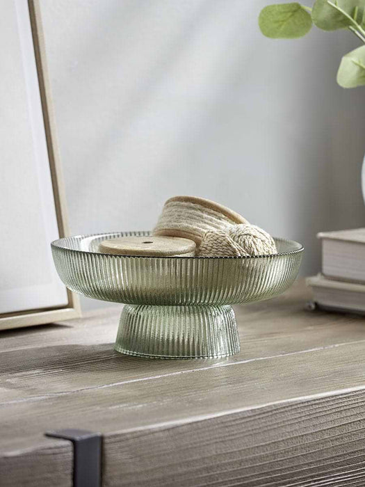 Fluted Glass Serving Bowl - Small