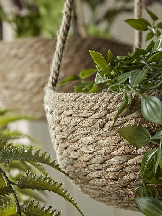 Three Seagrass Hanging Planters