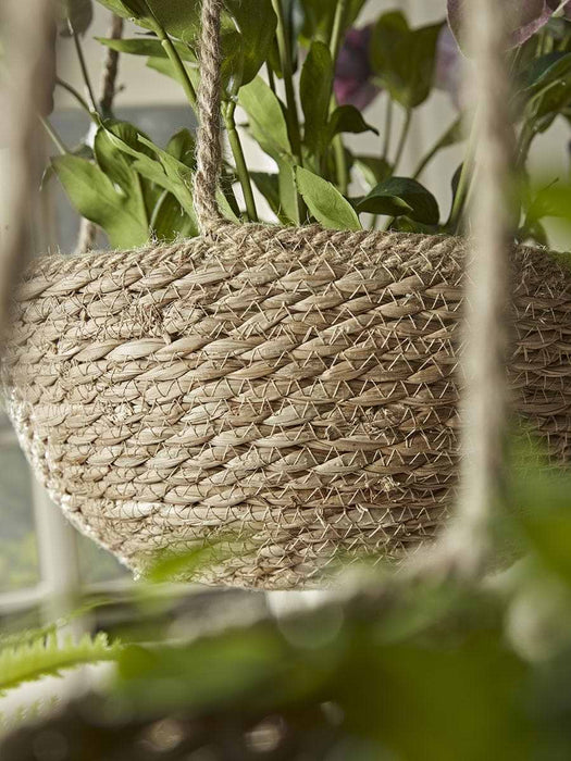 Three Seagrass Hanging Planters