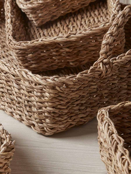 Five Piece Seagrass Tray Set