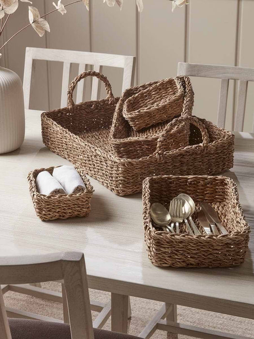 Five Piece Seagrass Tray Set