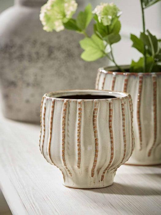 Glazed Textured Planter