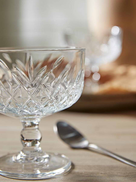 Four Vintage Style Ice Cream Bowls