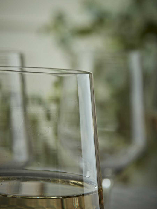 Six Crystal Wine Glasses