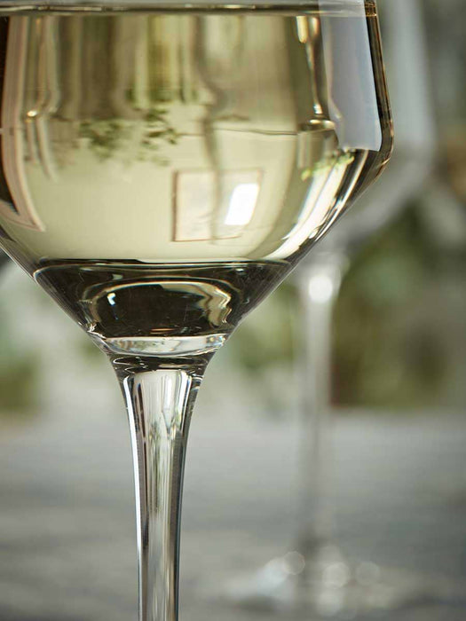 Six Crystal Wine Glasses