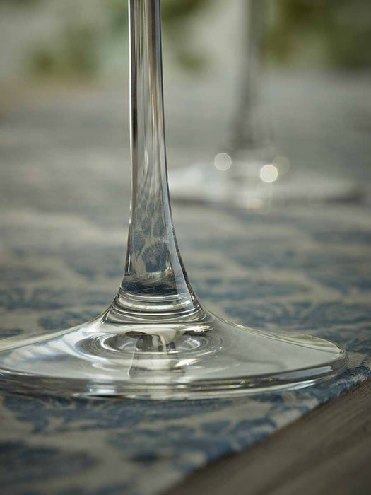 Six Crystal Wine Glasses