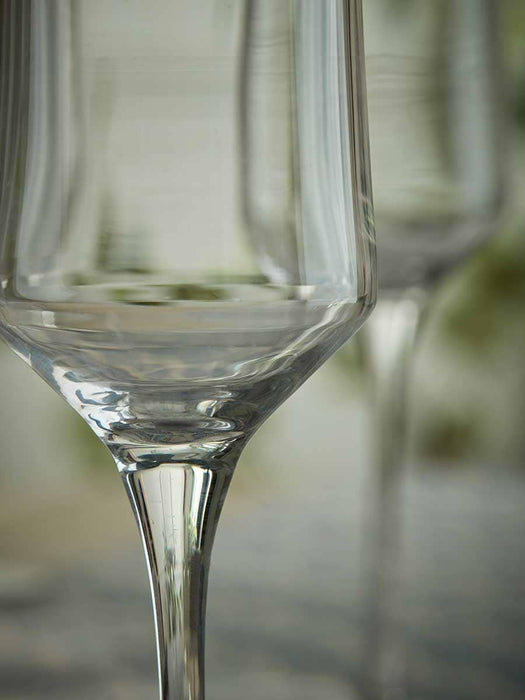 Six Crystal Wine Glasses