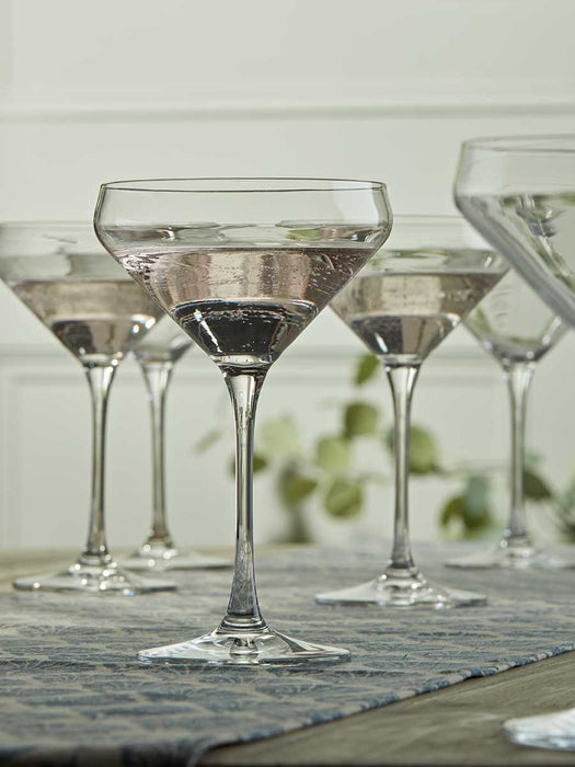Six Crystal Wine Glasses