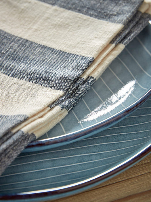 Four Cotton Napkins - Nautical Stripe