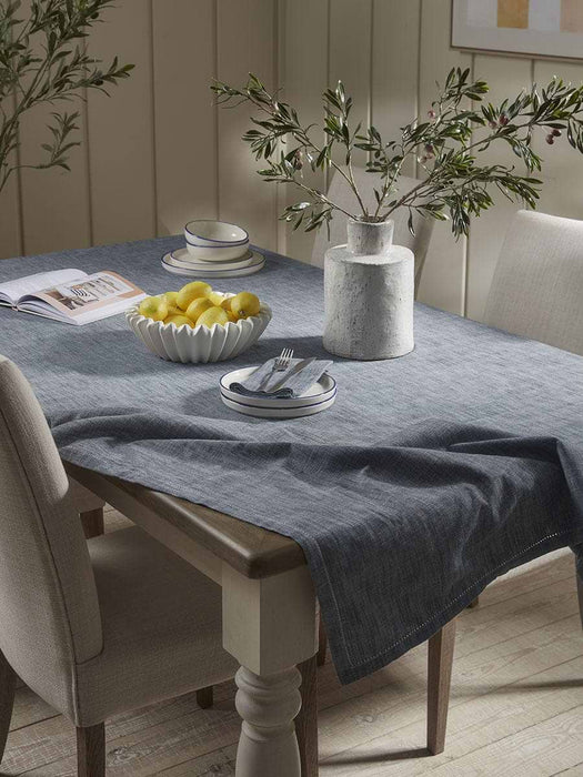 Cotton Tablecloth - Slate Blue - Large