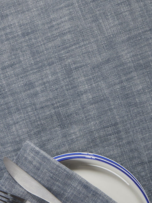 Cotton Tablecloth - Slate Blue - Large