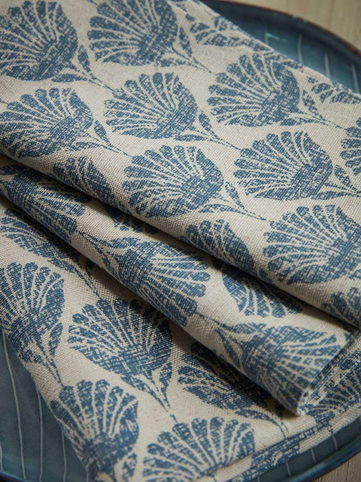 Four Cotton Napkins - Swedish Blue Print