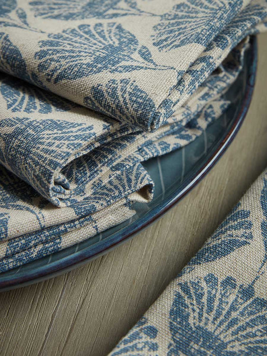 Four Cotton Napkins - Swedish Blue Print