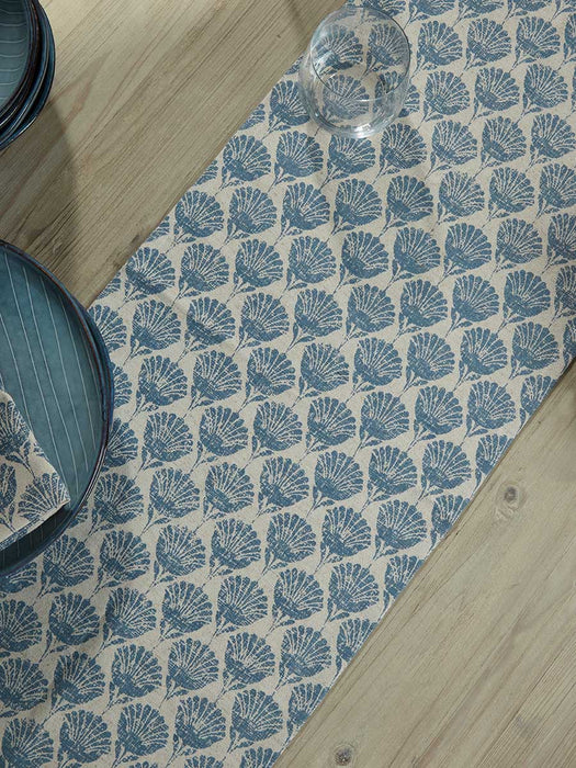 Cotton Table Runner - Swedish Blue Print