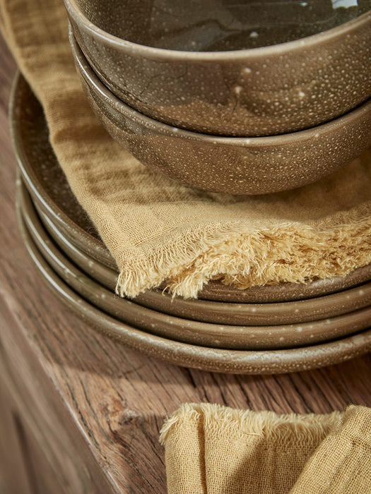 Four Waffle Napkins - Ochre