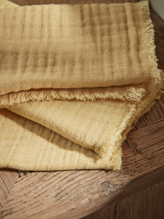Four Waffle Napkins - Ochre
