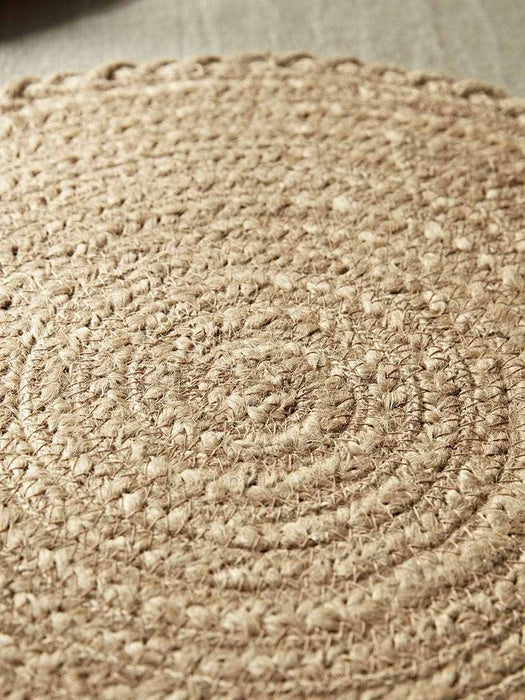 Four Braided Jute Placemats - Natural