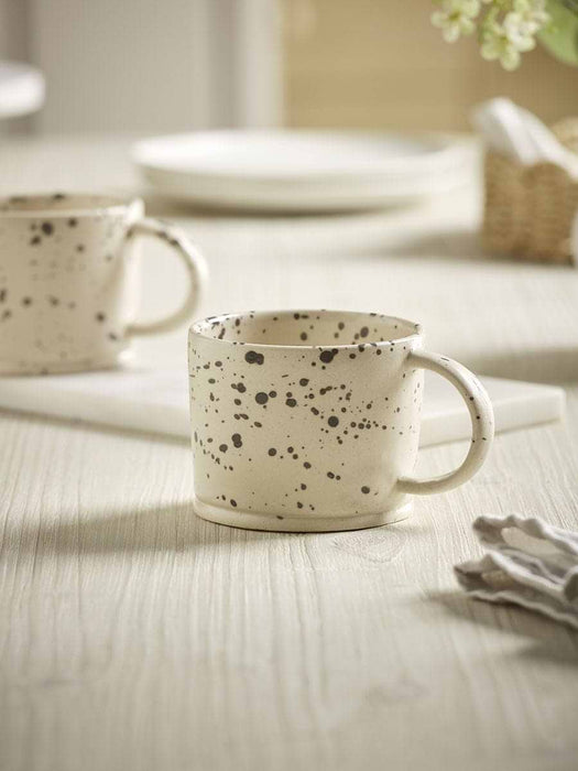 Two Splatter Glazed Mugs