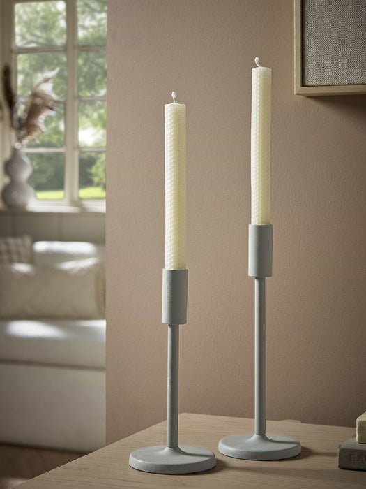 Two Beeswax Dinner Candles