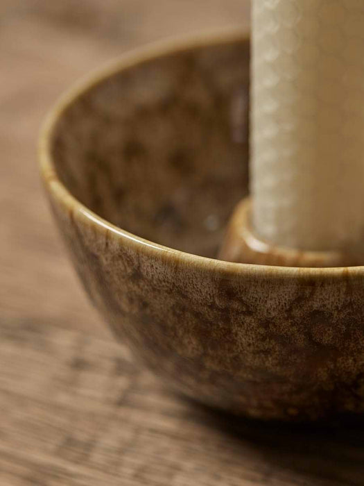 Reactive Glaze Dinner Candle Holder