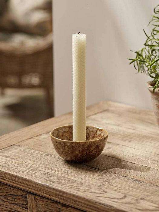 Reactive Glaze Dinner Candle Holder