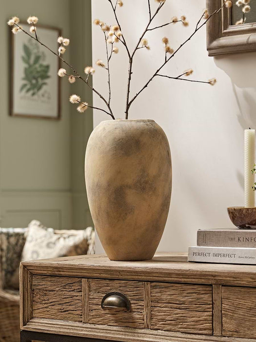 Distressed Cement Vase