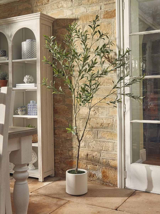 Faux Potted Fruiting Olive Tree - Small