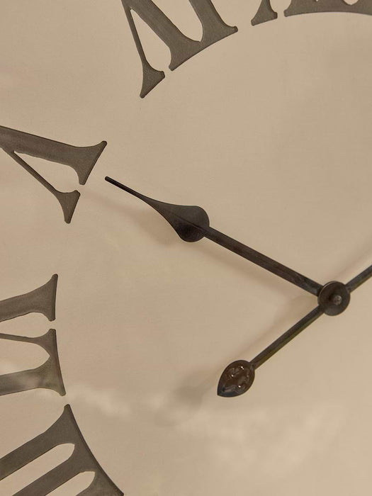 Whitewashed Embossed Clock
