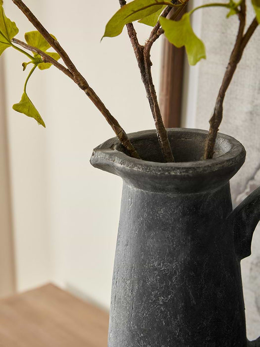 Mela Aged Stone Effect Pitcher Vase