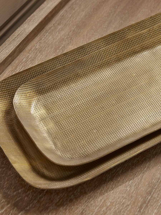 Three Golden Textured Trays