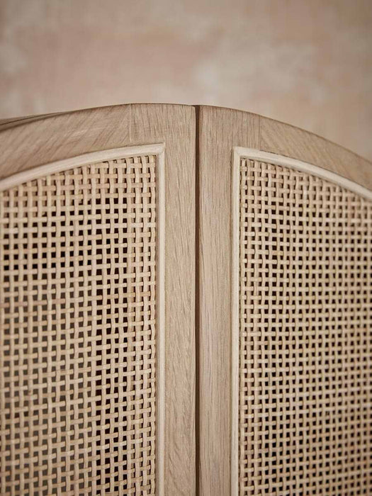 Arched Wicker Display Cabinet