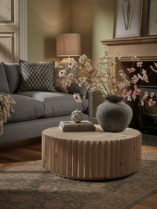 Wooden Ribbed Coffee Table