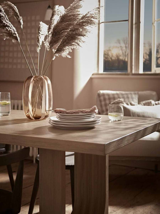 Tapered Arch Rectangle Dining Table - 6 Seater