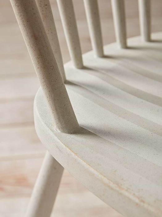 White Wooden Spindle back Dining Chair - Set of 2