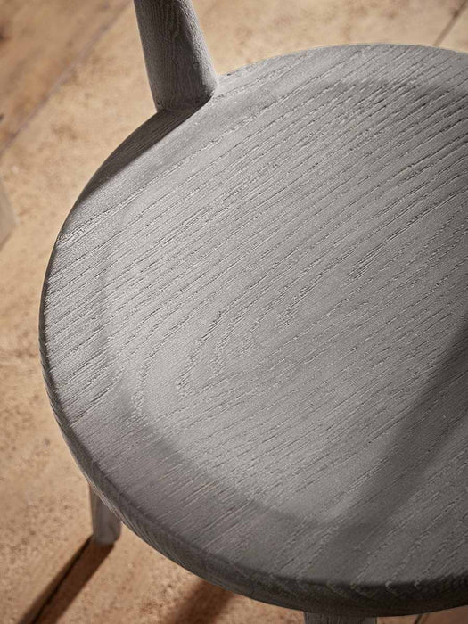 Black Curved Back Wooden Dining Chair