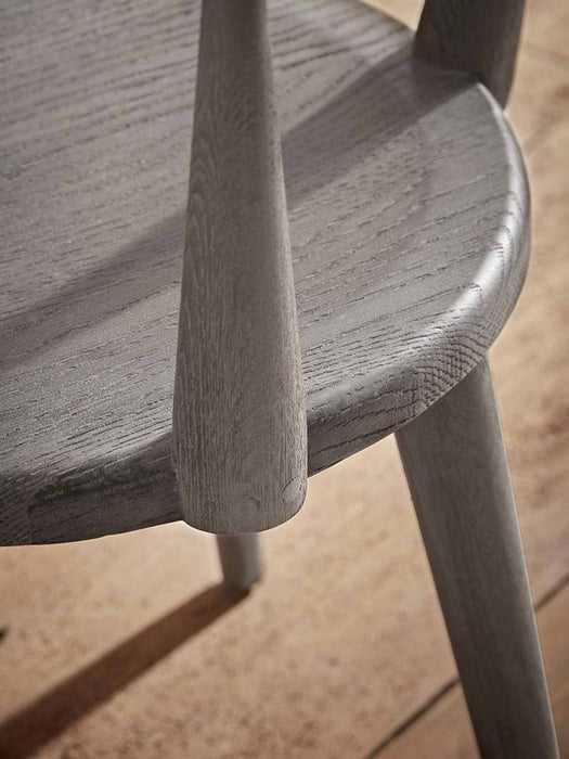 Black Curved Back Wooden Dining Chair